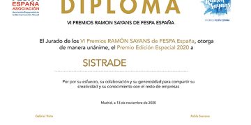 FESPA İspanya’dan SISTRADE’ye ödül