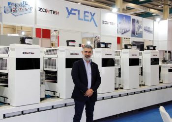 Yflex standında rulo ofset etiket baskı makinesi sergilendi